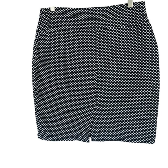 Suzy Shier Black White Polka Dot Peplum Top Blouse Stretch & skirt sz large set - Picture 4 of 16